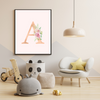 K03 Personalisiertes Alphabet-Poster in aquarell: Ein Kunstwerk für Ihr Zuhause