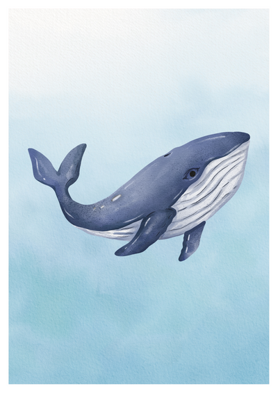 K16 "Gentle Giant of the Sea" - Aquarell Wal-Poster