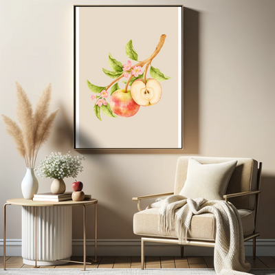 W16 Elegantes Apfelblüten-Poster – Verzaubern Sie Ihr Zuhause mit Frühlingsflair