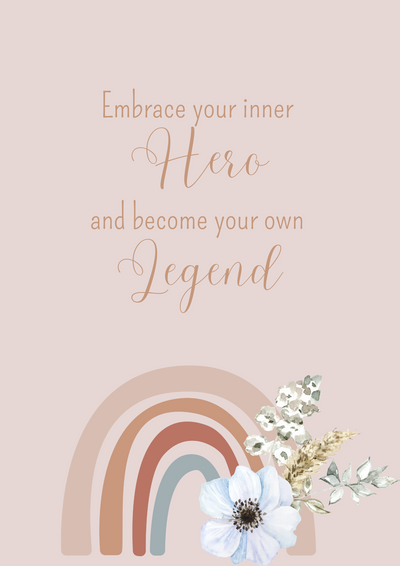 Embrace your inner Hero - Aquarell Blumen