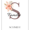 Personalisierbares Familien-Poster mit Blumenmotiv - Individuell gestaltbares Wandbild