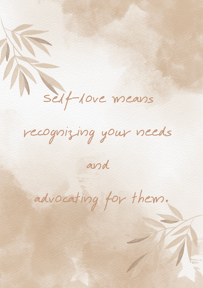 Self-love means recognizing - Aquarell Poster