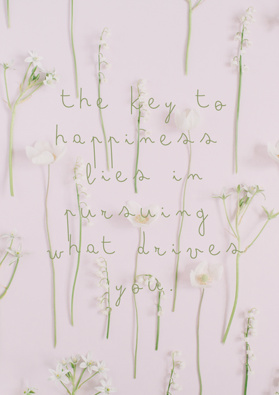 The key to happiness  - Blumen Poster